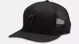 New Era S-Logo Trucker Hat czarne logo