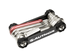  Klucze zestaw AUTHOR MULTIPED 10 czarno-srebrne multitool