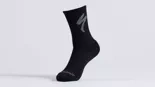 SKARPETY MERINO MIDWEIGHT TALL LOGO SOCK BLK L czarne